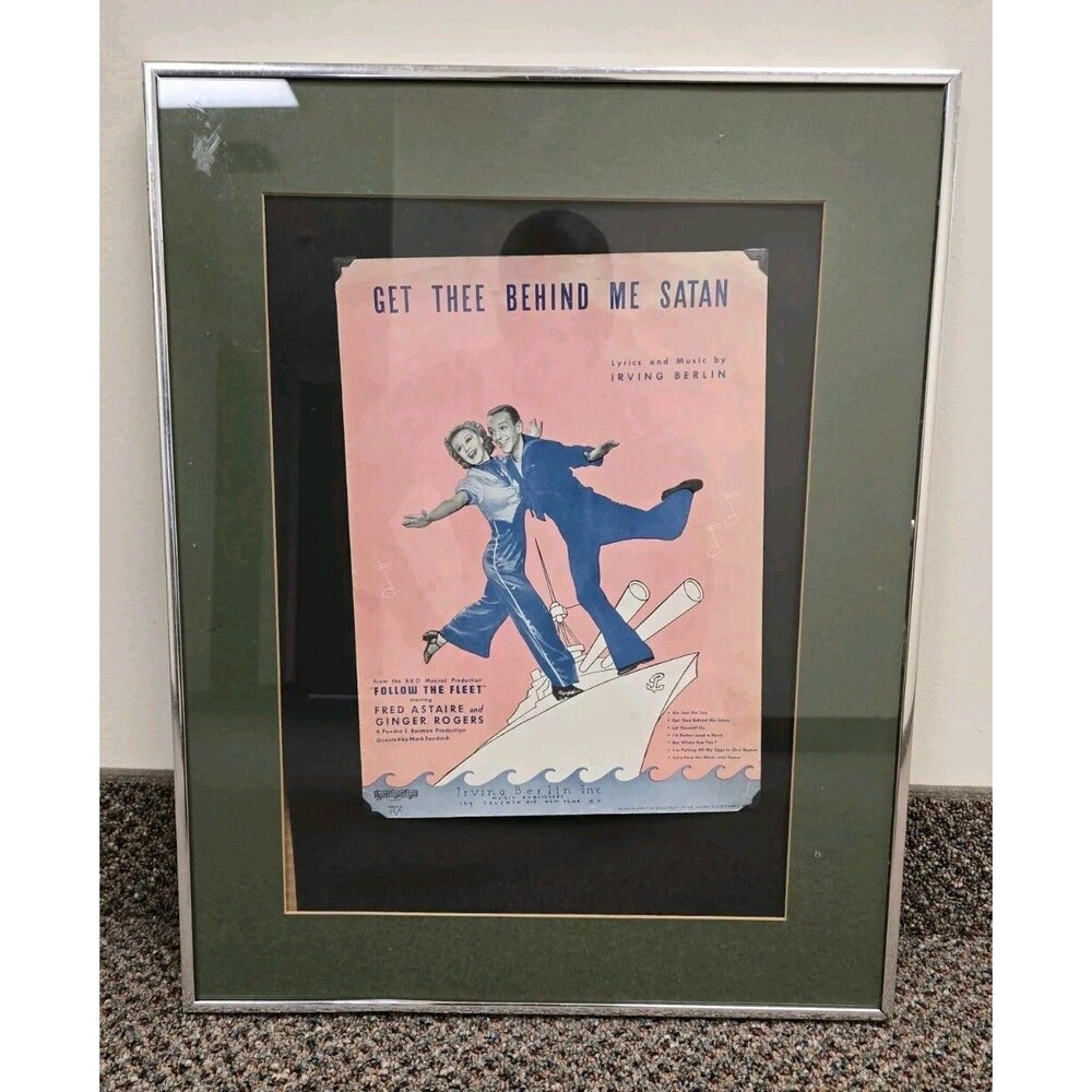 Irving Berlin Get Thee Behind Me Satan Sheet Music Framed